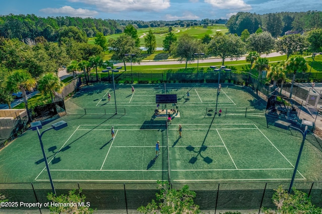 view of tennis court