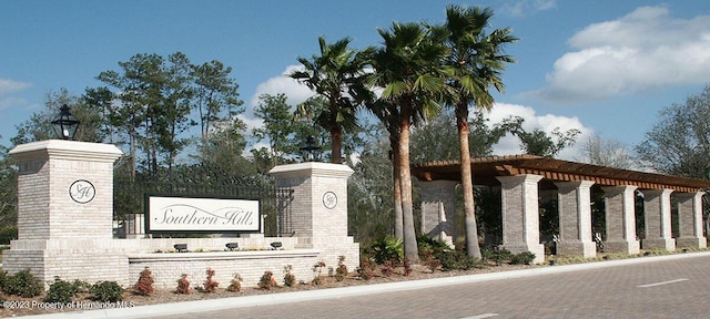 view of community sign