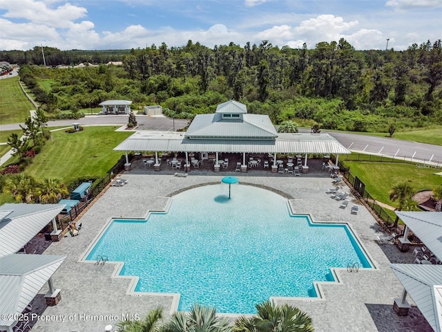 view of pool