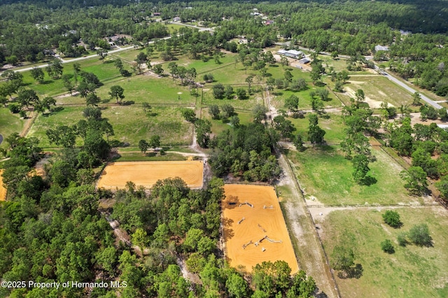 bird's eye view featuring a rural view