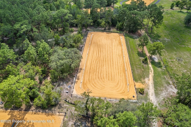 drone / aerial view featuring a rural view