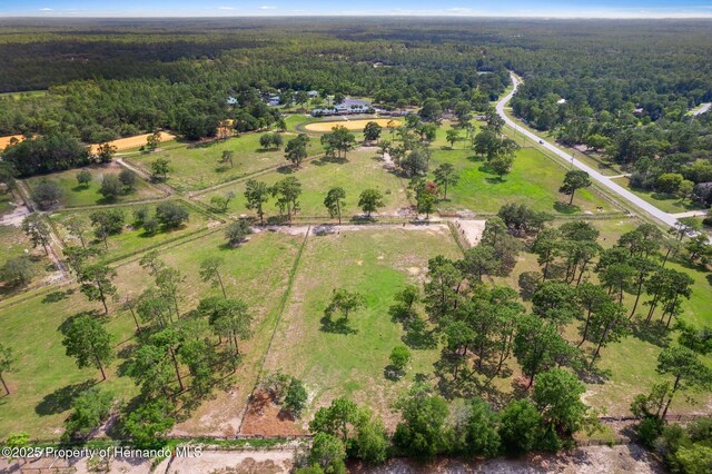 bird's eye view featuring a rural view