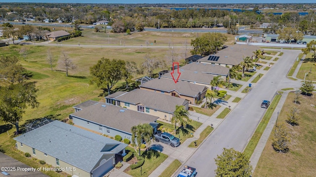 drone / aerial view featuring a residential view