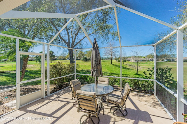 view of sunroom / solarium