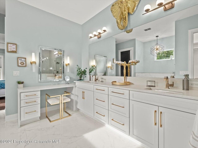 bathroom with vanity