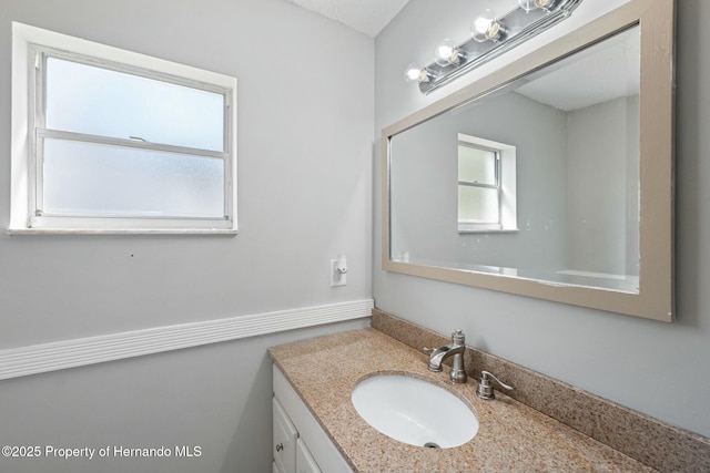 bathroom with vanity