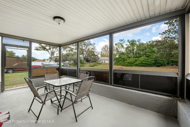 view of sunroom