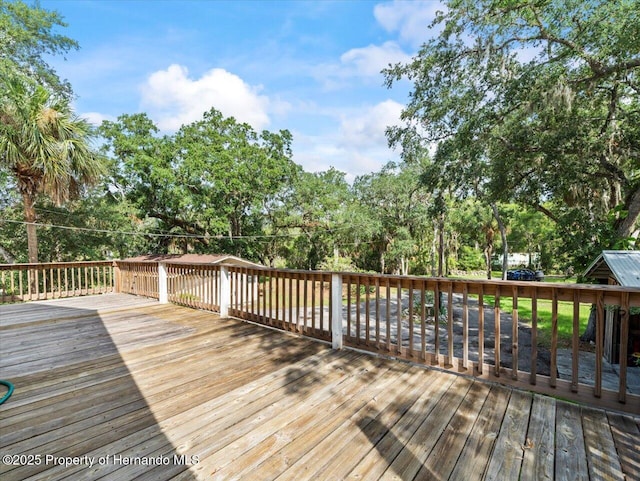 view of wooden terrace