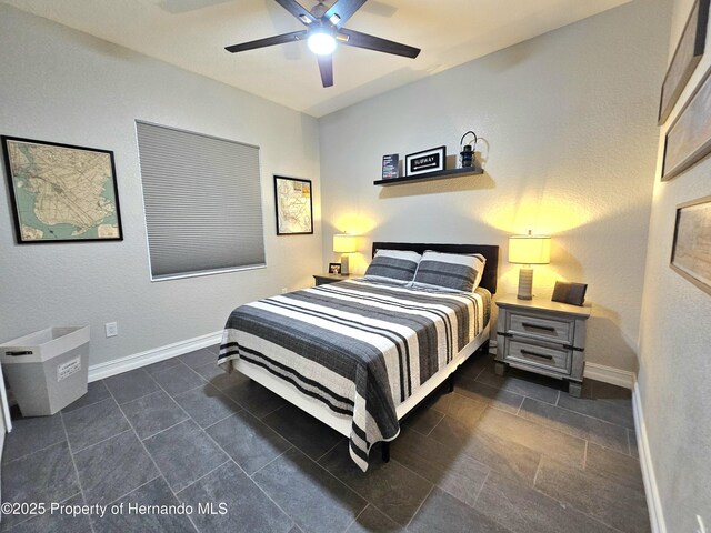 bedroom with ceiling fan