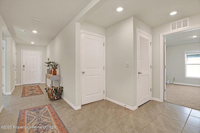 view of tiled foyer