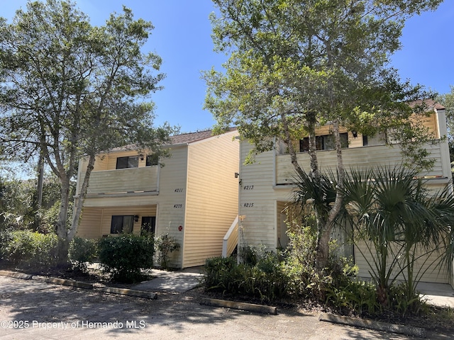 exterior space with a balcony