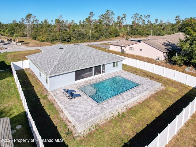 exterior space with a yard and a patio