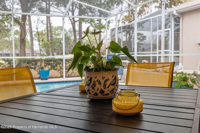 view of sunroom