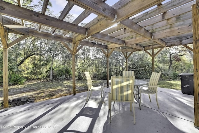 view of patio / terrace with a pergola