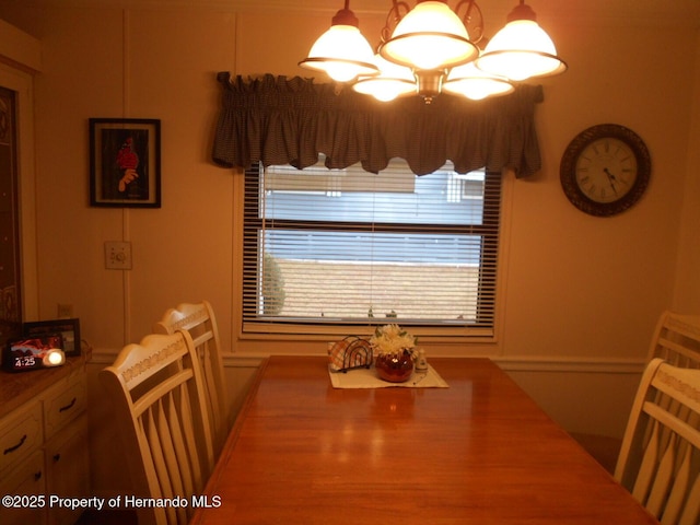 view of dining room