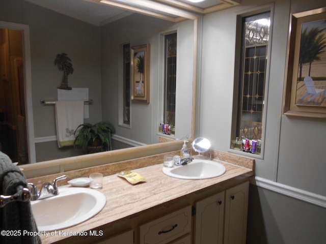 bathroom featuring vanity