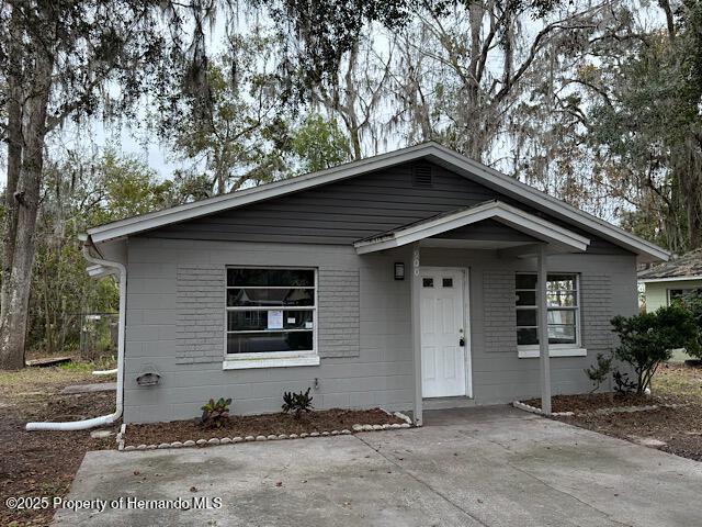 view of bungalow-style home