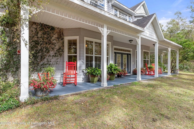 exterior space featuring a yard