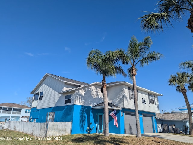 view of front of house featuring a garage