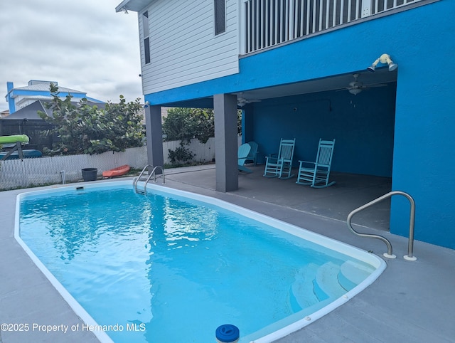 view of pool with a patio area