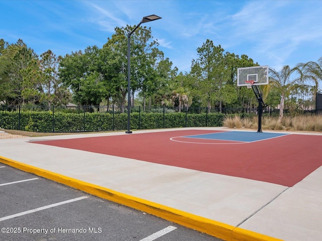 view of sport court