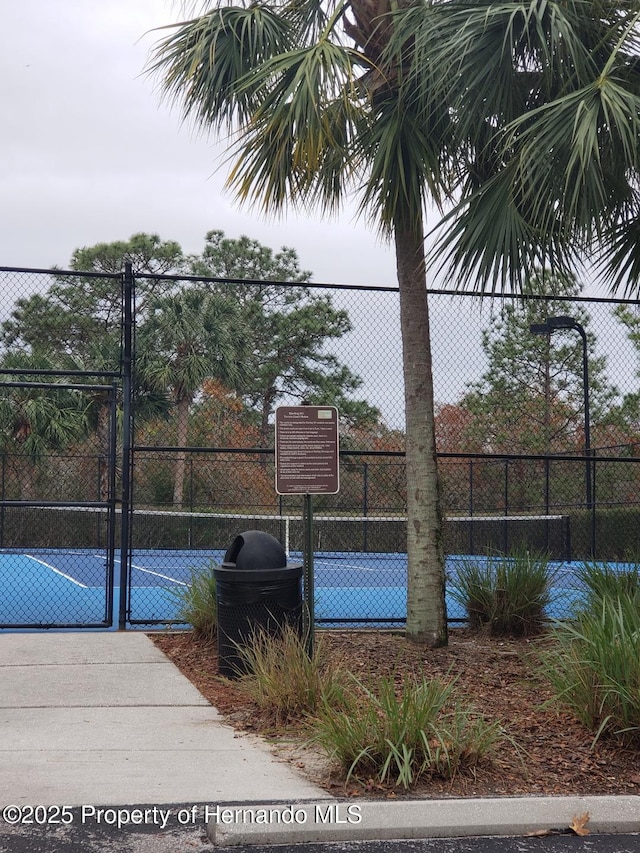 view of tennis court