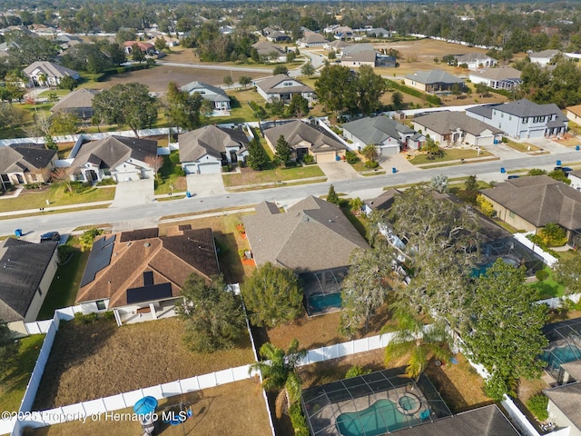 drone / aerial view with a residential view