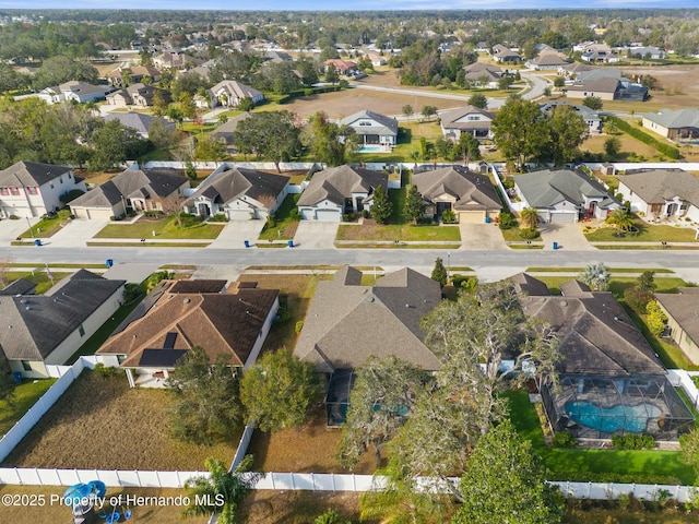 bird's eye view featuring a residential view