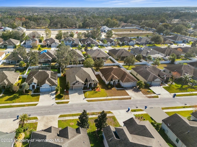 aerial view featuring a residential view