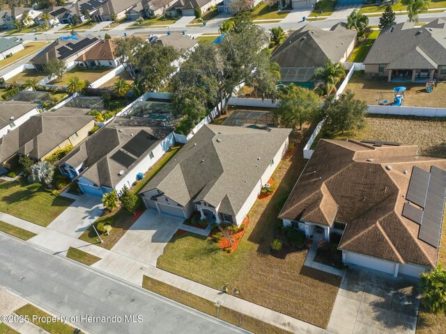 aerial view featuring a residential view