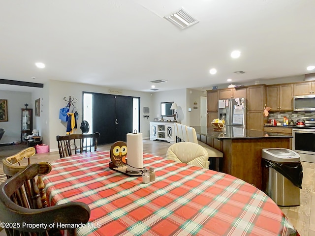 view of dining room