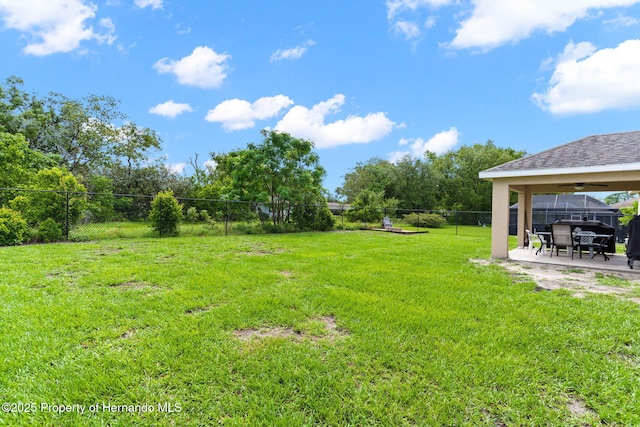 view of yard featuring a patio area