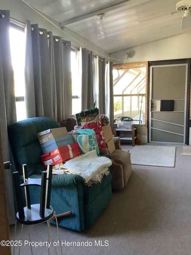 living room featuring plenty of natural light