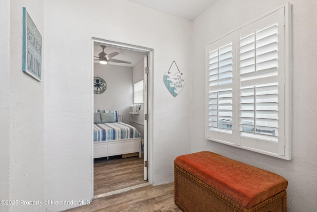 bedroom featuring light hardwood / wood-style floors