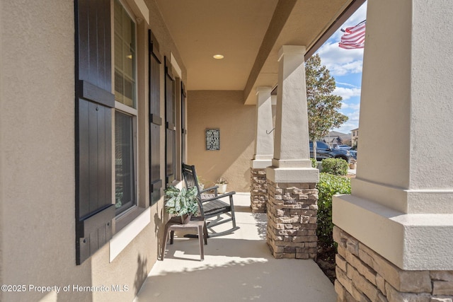 view of patio / terrace featuring a porch