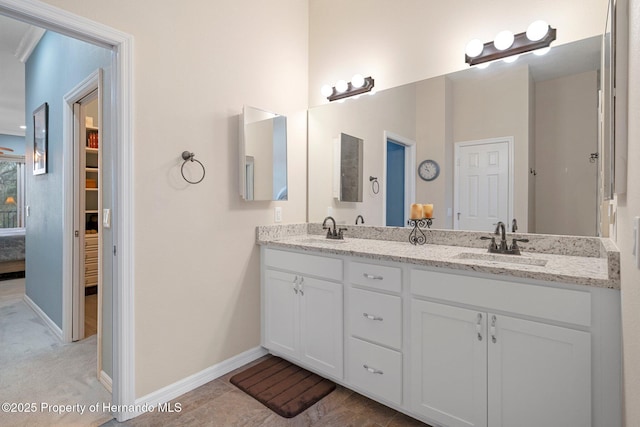 bathroom featuring vanity and tile patterned floors