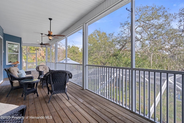 sunroom / solarium with plenty of natural light