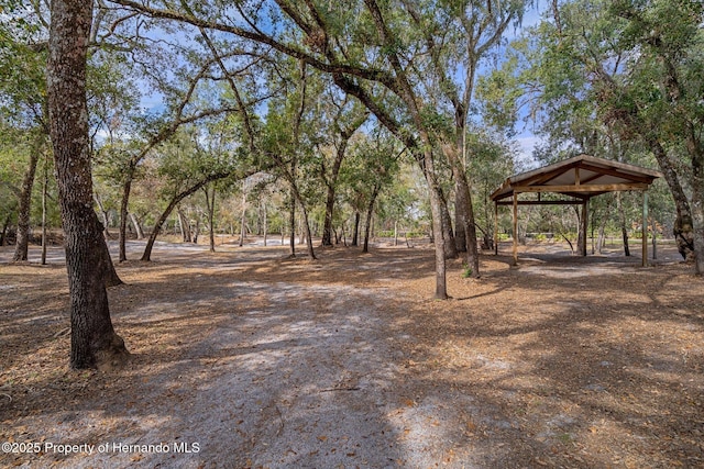 exterior space featuring a gazebo