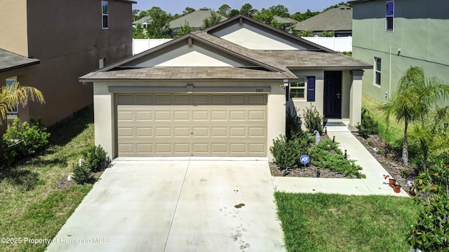 view of front of house featuring a garage