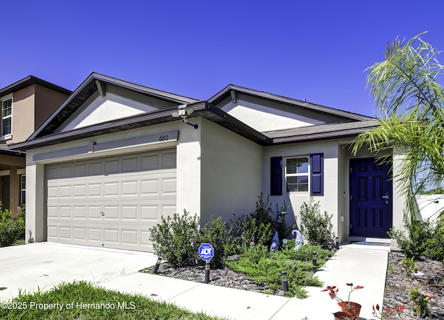 ranch-style house with a garage