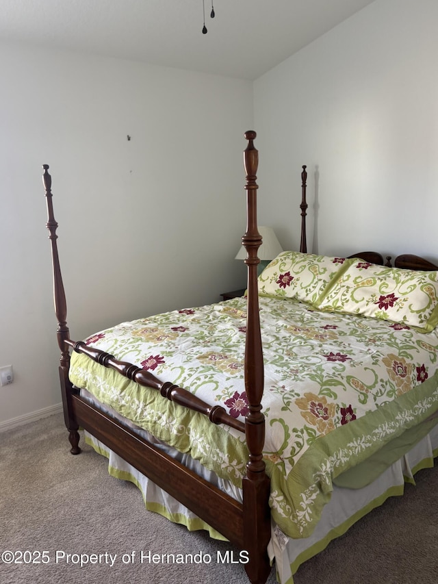 view of carpeted bedroom