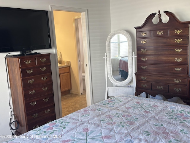 bedroom with ensuite bathroom