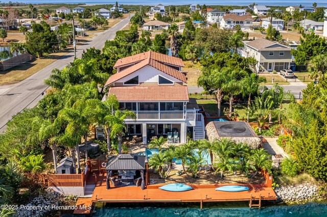 drone / aerial view featuring a residential view