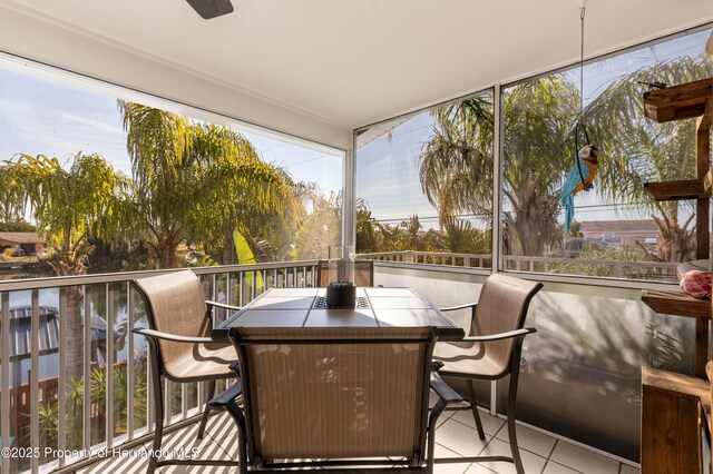 sunroom / solarium with a healthy amount of sunlight