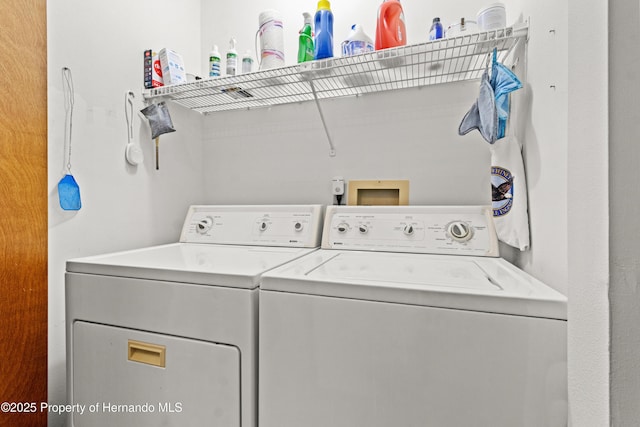 laundry room featuring washer and dryer