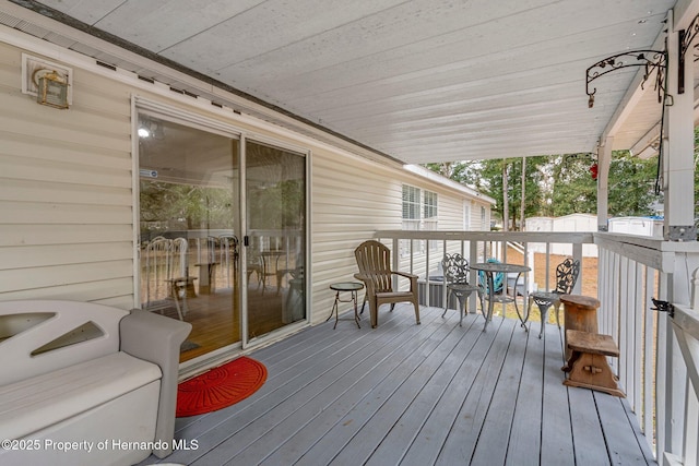 view of wooden deck