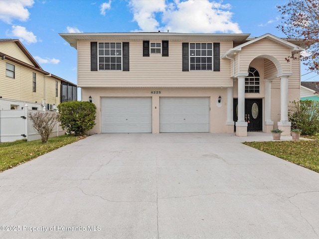 view of front facade with a garage