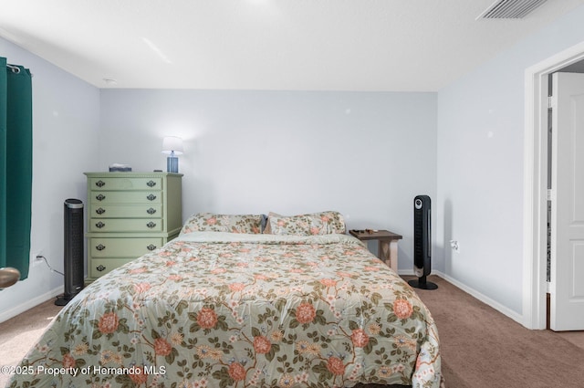 bedroom featuring carpet flooring