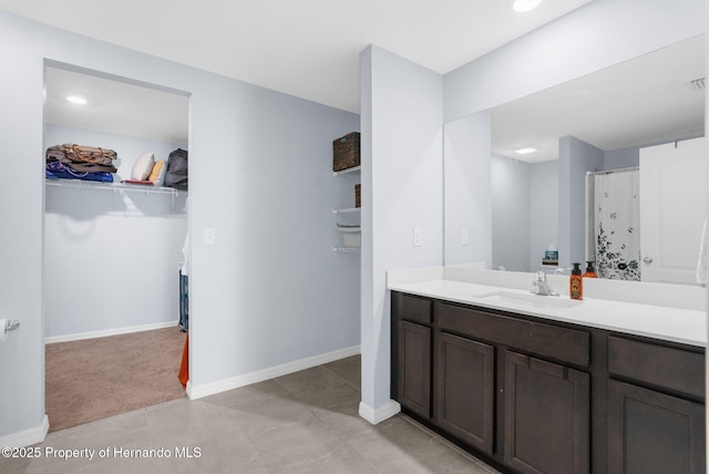 bathroom with vanity