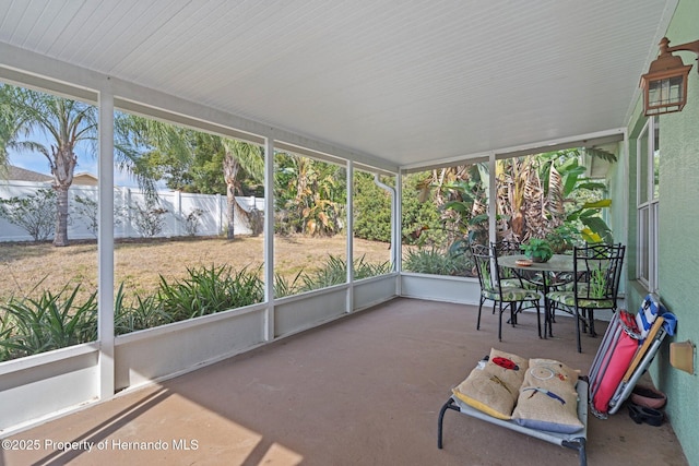 view of sunroom / solarium